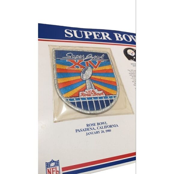 Willabee & Ward Super Bowl XIV Patch Pittsburgh Steelers vs Los Angeles Vintage - Picture 2 of 4